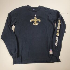 RARE New Orleans Saints On Field Long Sleeve NFL Team Apparel Shirt Size MEDIUM